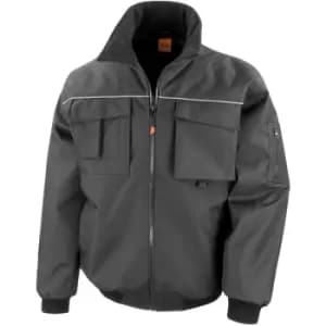 Result Mens Workguard Sabre Pilot Work Jacket (S) (Black) - Black