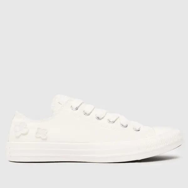 Converse all star ox flower play trainers in white White UK 7 (EU 40)