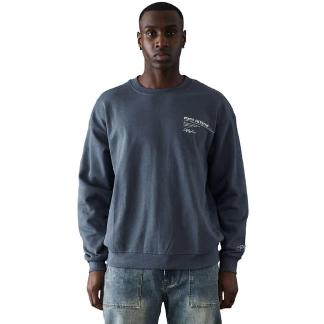 Series 55 Labach Front Back Logo Crewneck Sweatshirt Blue male S