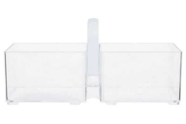 Orsina Versatile Clear Plastic Kitchen Organiser With Handle, Integrated Handle Storage Boxes, Versatile Boxes