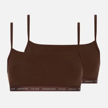 Calvin Klein Womens Ck One Unlined Bralette 2 Pack - Umber - M