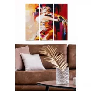 MDF6413897 Multicolor Decorative MDF Painting (3 Pieces)