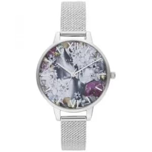 Ladies Olivia Burton Under The Sea Silver Boucle Mesh Watch