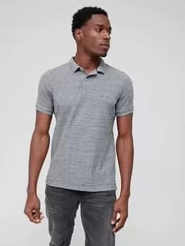 Superdry Classic Pique Polo Shirt - Grey, Size 3XL, Men
