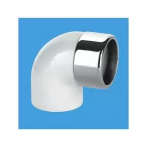 90° Bend CP Brass x ABS Connector - 1.1/4 x 32/35mm - Mcalpine