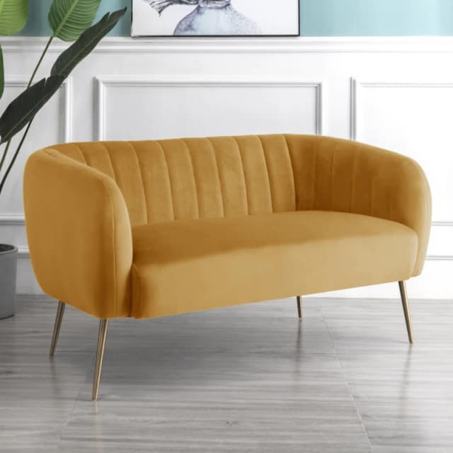 Artemis Home Matilda 2 Seat Sofa in Yellow Size: 2 Seater Yellow Unisex 2 Seater