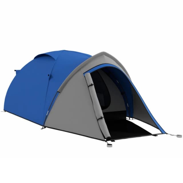 Outsunny Compact Camping Tent w/ Vestibule - Blue, Multi A20-174V00BU