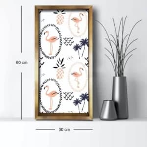 3060AHS-038 Multicolor Decorative Framed MDF Painting