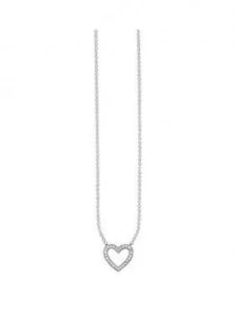 Thomas Sabo Sterling Silver Cubic Zirconia Open Heart Pendant, One Colour, Women