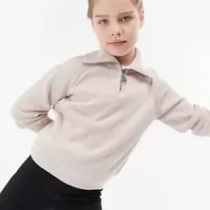 Barbour International Girls Ballerio Half Knit Zip Jumper - Ash Pink - 10-11 Years