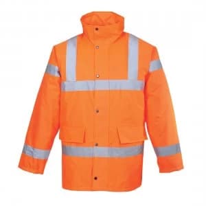 Oxford Weave 300D Class 3 Hi Vis Traffic Jacket Orange M