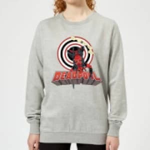 Marvel Deadpool Upside Down Womens Sweatshirt - Grey - L