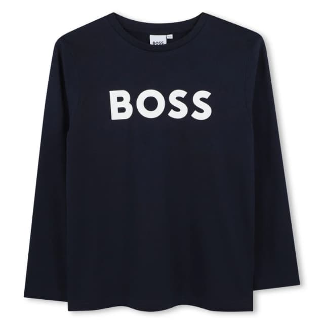 Boss Boss Large Logo T-Shirt Junior Boys - Blue Blue 3 - 4 Years