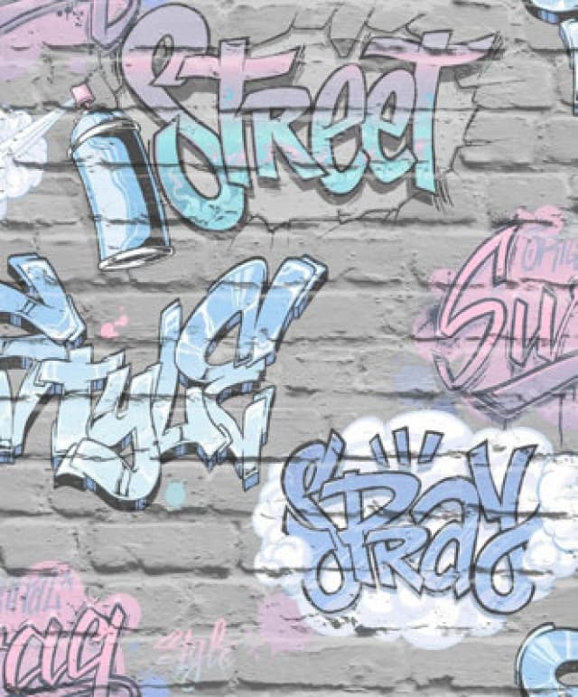 Muriva Street Style Wallpaper, Light Grey