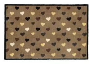 Recylon Multi Heart Design Heavy Duty Mat, 75Cm X 50Cm