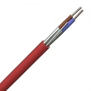 Zexum Red 1.5mm 16A 2 Core and Earth Brown Blue Fire Resistant Rated BASEC Approved Power Cable - 1 Meter