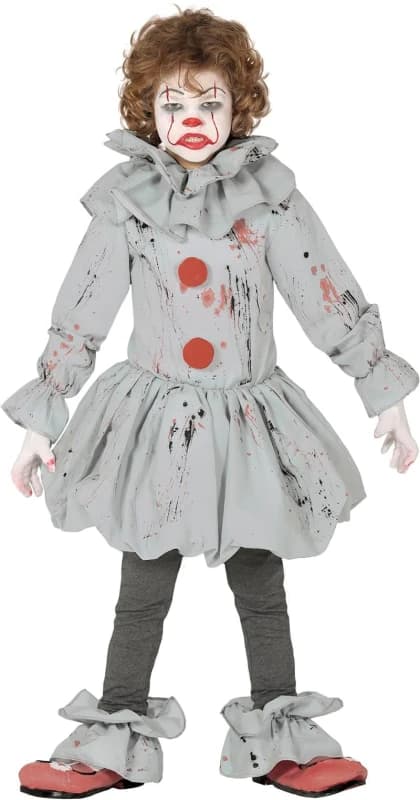 Fiestas Guirca Fancy Dress Child Clown Size 10-12 Years, Red CLG-FG87698