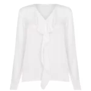 Boss Ivalea Ruffle Blouse - White