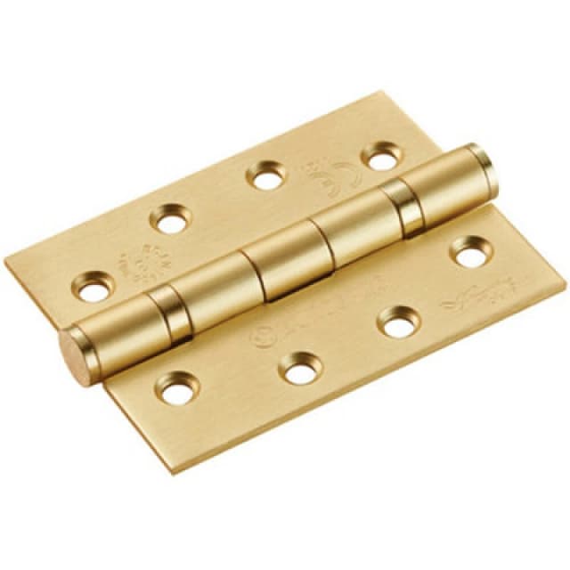 Loops PAIR 102 x 76 x 3mm 13 Ball Bearing Hinge Satin Brass Interior Door Metallics