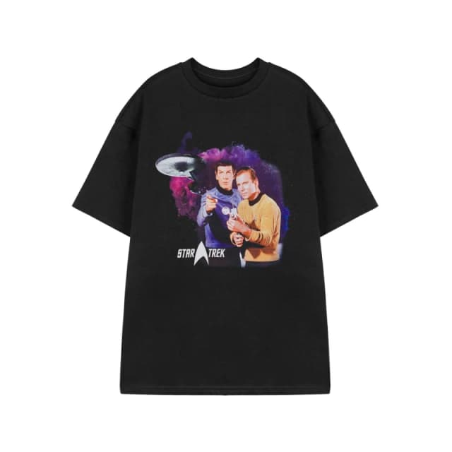 Star Trek Star Trek Men Short Sleeved T-Shirt in Black Size: Small Black S Male 5063203903566