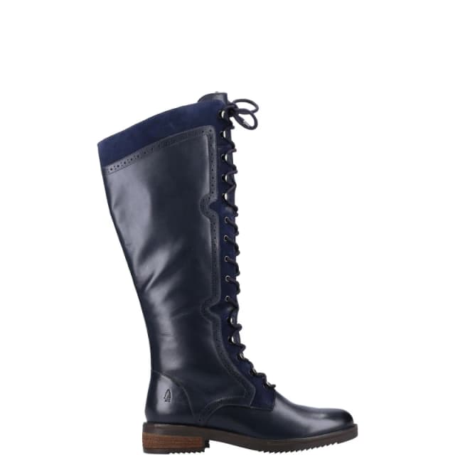 Hush Puppies Womens Rudy Tall Lace Up Zip Knee High Boots - UK 3 Blue female GDE2637NVY3