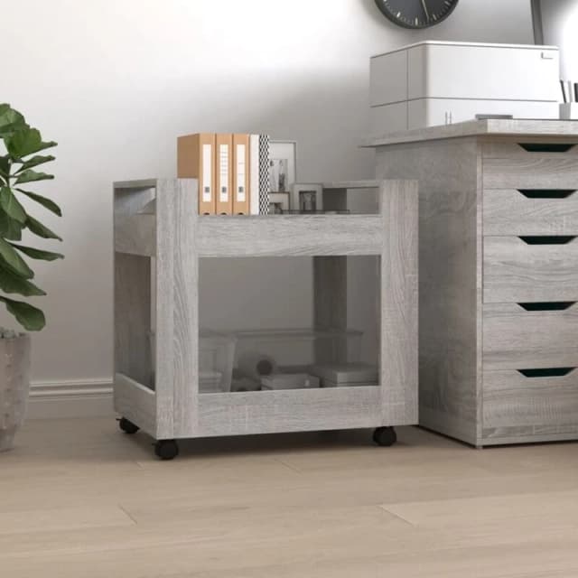 VIDAXL Vidaxl - Desk Trolley Grey Sonoma 60x45x60cm Engineered Wood 8720287221227