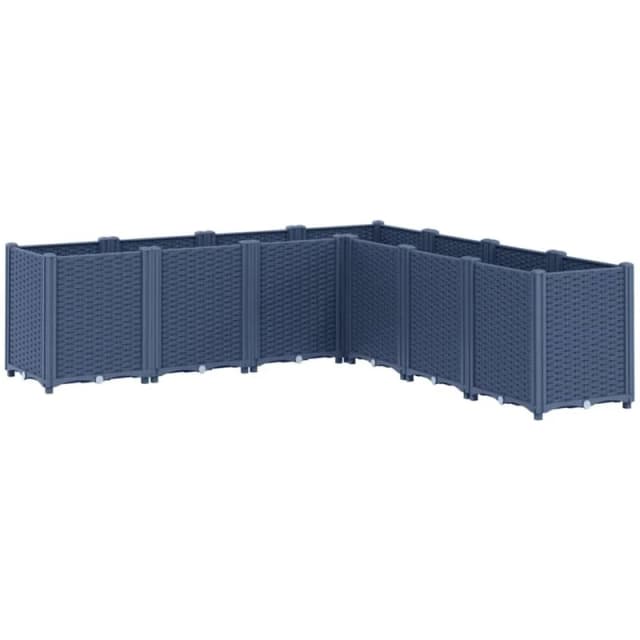 VIDAXL Garden Planter Blue Grey 160x160x53cm pp Vidaxl 8721012410732