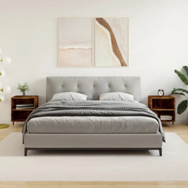 Vidaxl Bedside Cabinets 2 Pcs Smoked Oak 40X30X50 Cm Engineered Wood