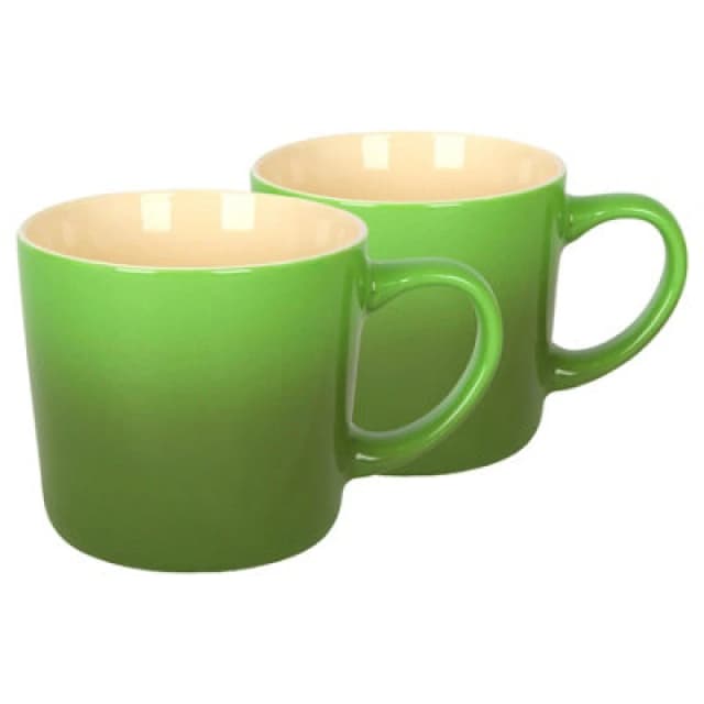 Argon Tableware New Bone China Ombre Mugs - 330Ml - Green - Pack Of 2