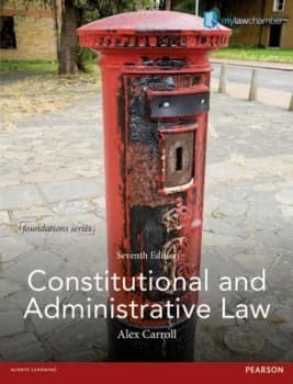 Constitutional and Administrative Law by Alex Carroll Book