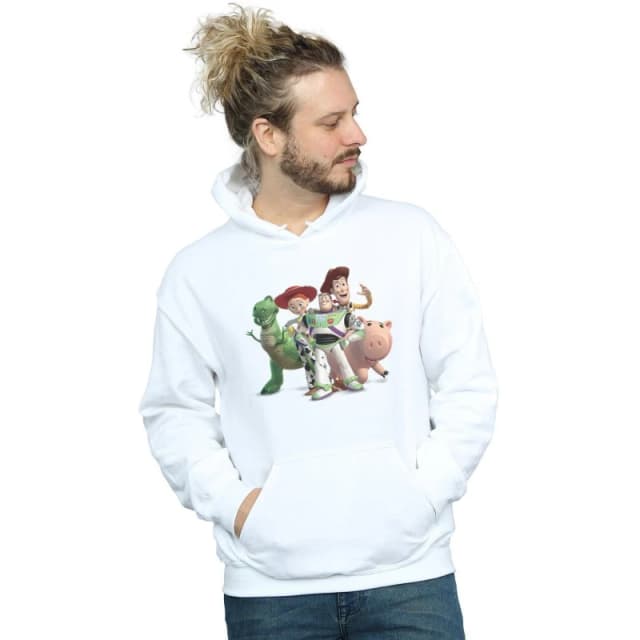 Disney Men Toy Story 4 Group Hoodie in White Size: Small White S Male 5059308588241