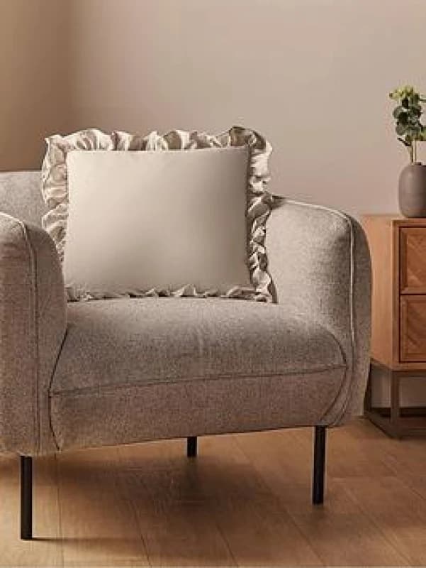 Silentnight Supersoft Ruffle Edge Cushion 45Cm X 45Cm - Natural Green WH5QK Unisex