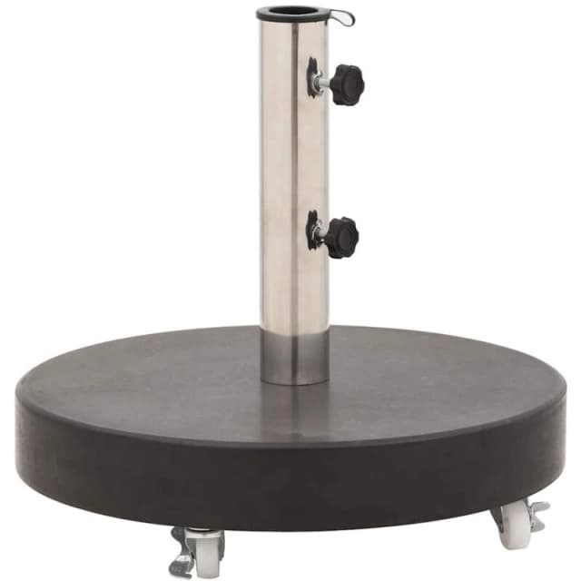 VIDAXL Parasol Base Granite 30 kg Round Black Vidaxl 8719883765587