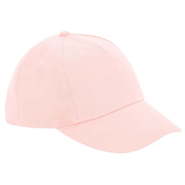 Beechfield 5 Panel Cotton Baseball Cap in Pink Pink Unisex One Size