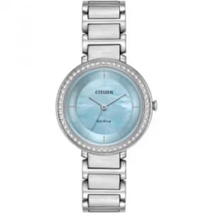 Ladies Citizen Eco-drive Silhouette Crystal Stainless Steel Watch