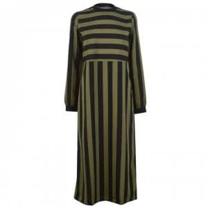 Noisy May Jade Long Sleeve Dress - Black/Olivine