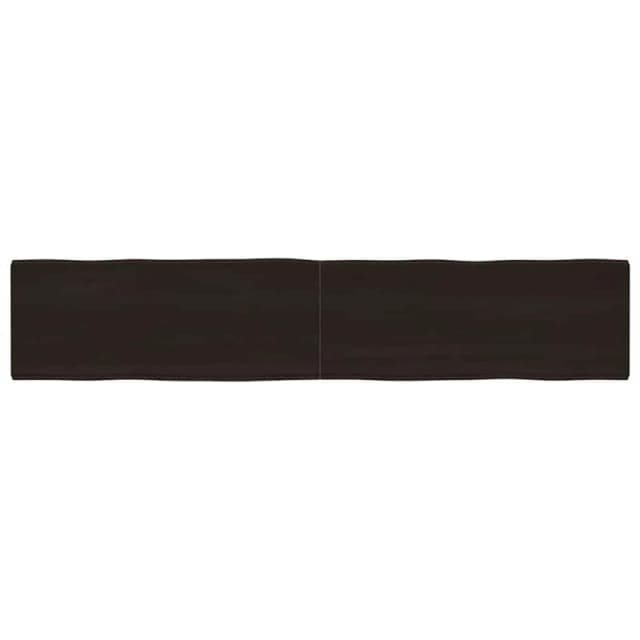 Vidaxl Table Top Dark Brown 200X40X(2-6) Cm Treated Solid Wood Live Edge, Brown 364047