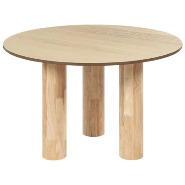 Beliani Dining Table Orin Light Ash Wood 120 Cm 120 Cm