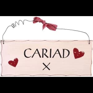 Cariad Welsh Hanging Sign