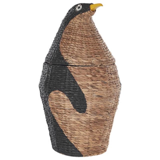 Beliani Kids Basket Penguin Hadzabe Wicker Natural