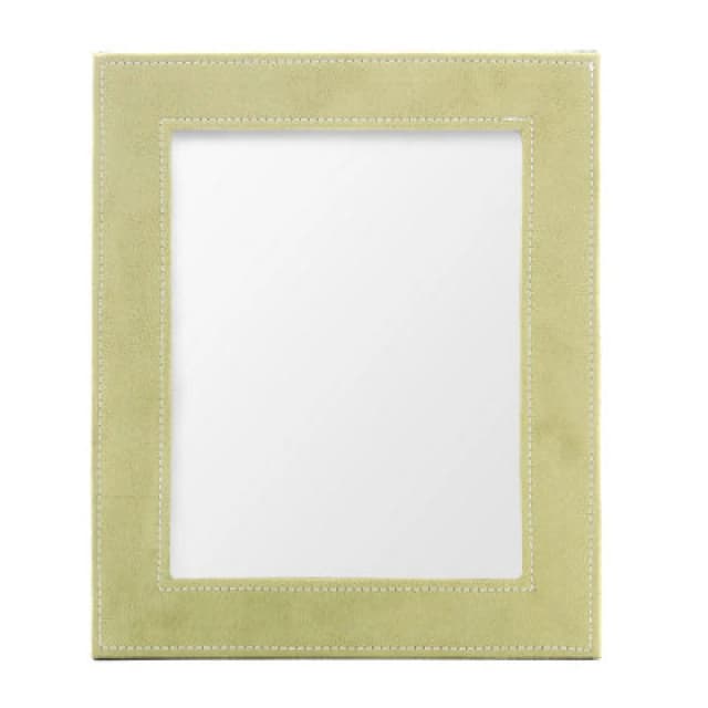 Premier Housewares Light Green Faux Suede Photo Frame Green