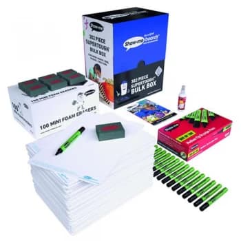 Show-me SUPERTOUGH Drywipe Board A4 Plain Pack of 302 BSRP