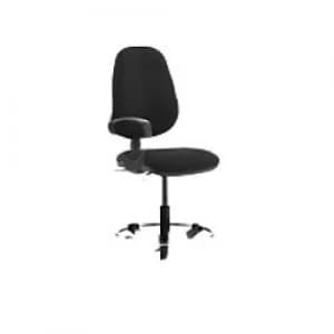 Task Office Chair Eclipse II Lever Black Fabric With Loop Arms And Hi Rise Draughtsman Kit