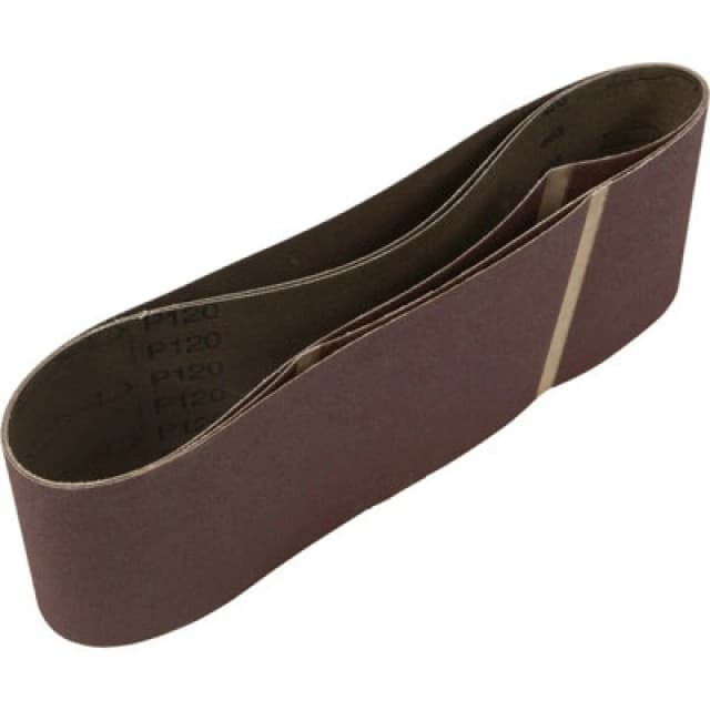 Loops 3 PACK - 100mm x 610mm Sanding Belts - 120 Grit Premium Cloth Backed Grind Loop Multi