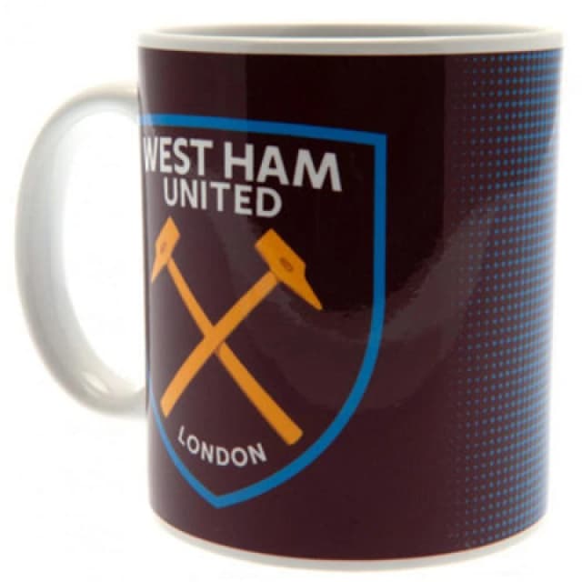 West Ham United FC West Ham United FC Large Crest Mug in Red Red One Size Unisex 5059000792311