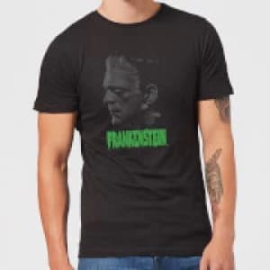 Universal Monsters Frankenstein Greyscale Mens T-Shirt - Black - M