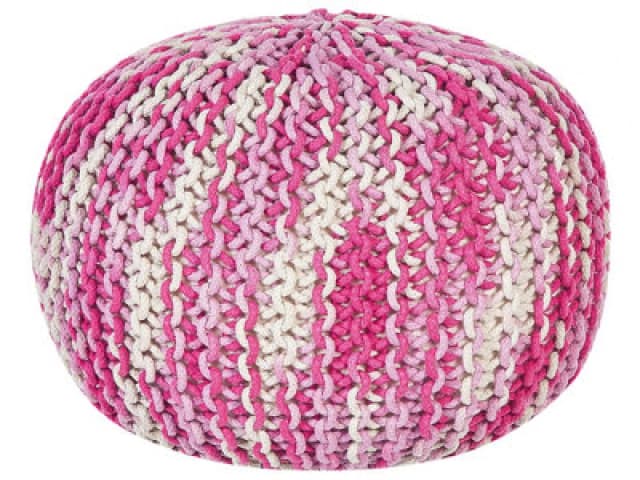 Beliani Pouffe Conrad Cotton Pink
