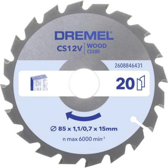 Dremel DREMEL Holz Kreissaegeblatt 85mm CS500 2608846431 Circular saw blade 2608846431