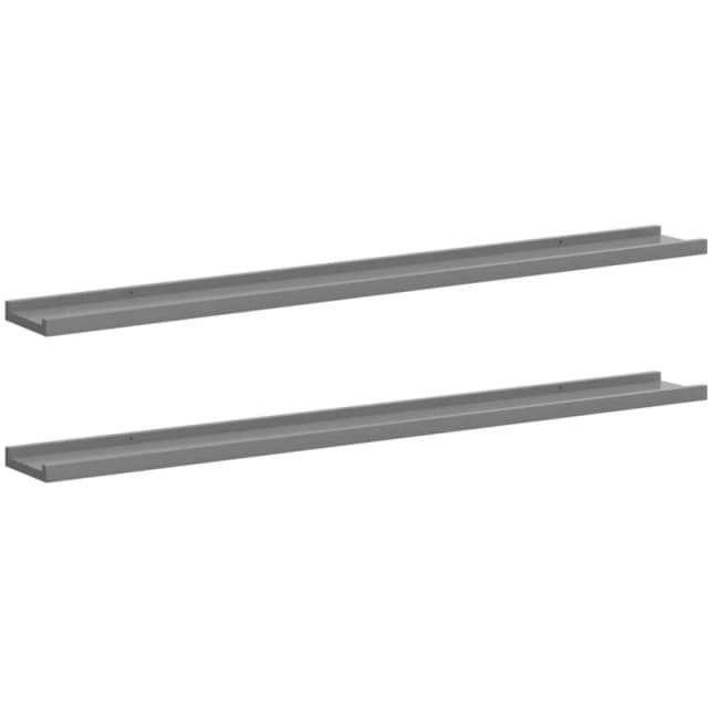 VIDAXL Wall Shelves 2 pcs Grey 100x9x3cm vidaXL 8720286417737