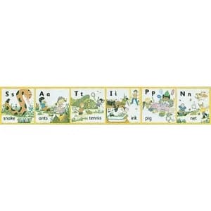 Jolly Phonics Wall Frieze in Precursive Letters (British English edition) 1994 Frieze